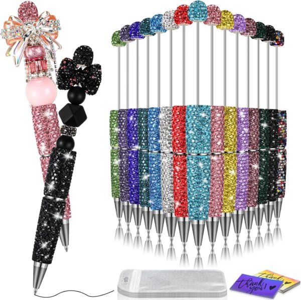 Rhinestone Beadable Pens Bulk Set,Full Diamond